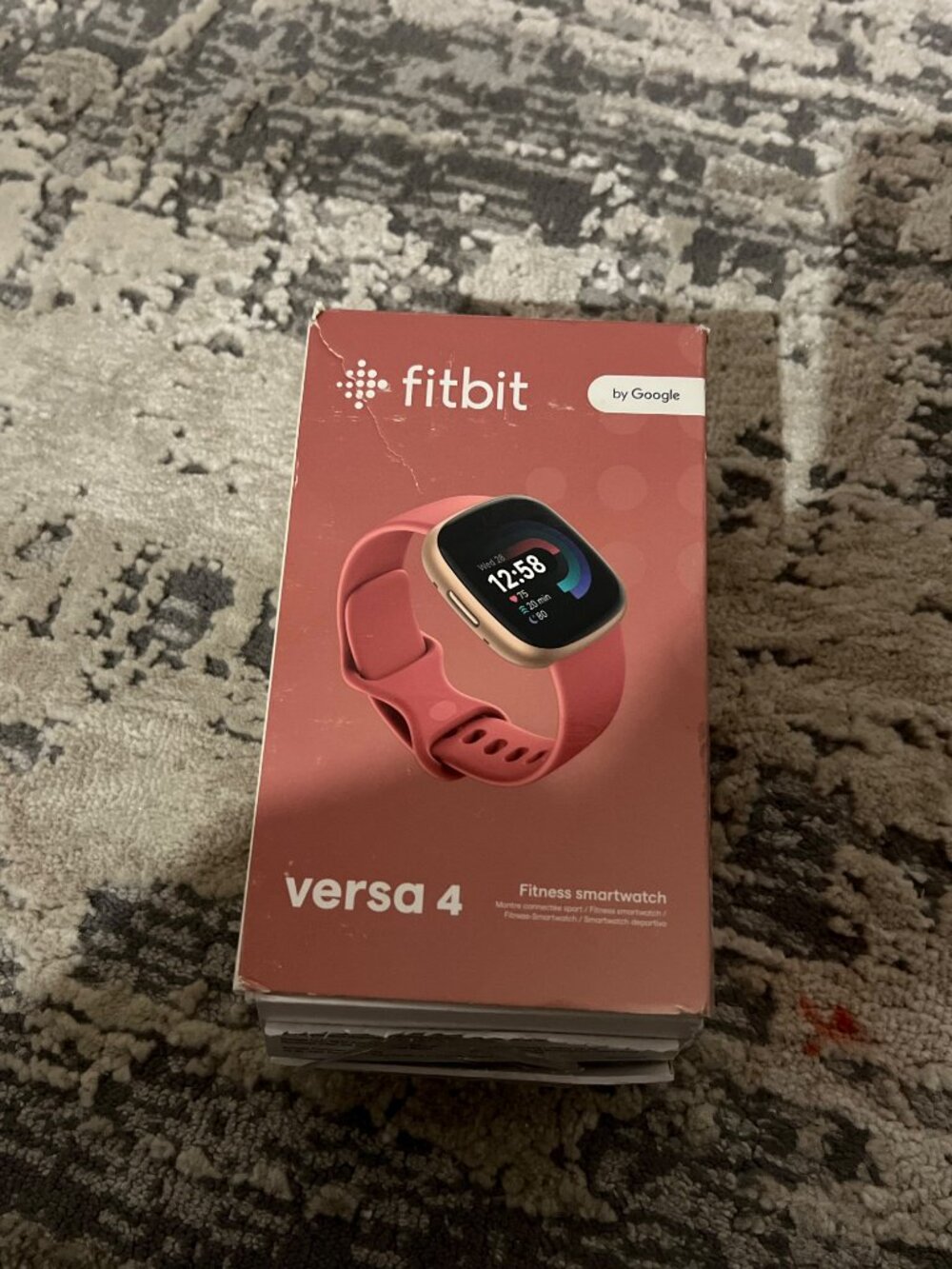 NEW Fitbit Versa 4 Fitness Smartwatch Copper Rose Pink Sand